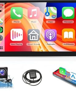 Dash Camera-Rimoody-Android 13 Car Stereo Double Din Wireless Carplay Android Auto- Rimoody 9 Inch Touchscreen Car Radio 2 Din with GPS Navigation Bluetooth FM HiFi WiFi USB + AHD Backup Camera