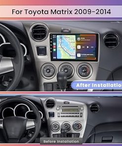 Dash Camera-Hikity-Hikity Android Car Stereo for Toyota Matrix 2009-2014 Radio 2+64GB 9 Inch Touchscreen Car Radio Wireless Carplay Android Auto Support GPS Navigation WiFi Bluetooth FM EQ Backup Camera 2