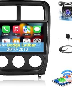Dash Camera-EKAT-Car Stereo for Dodge Caliber 2010-2012 – 9 Inch 2+64G Android Touchscreen Radio with Wireless Carplay and Android Auto- WiFi/GPS/SWC + AHD Backup Camera