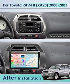 Dash Camera-Inefala-8 Core 4+64G Inefala for Toyota RAV4 II (XA20) 2000-2003 Android Car Radio Stereo with Wireless Carplay & Android Auto- 9 Inch Touchscreen with GPS WiFi BT FM/RDS DSP/32EQ SWC Backup Camera MIC 2