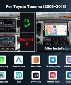 Dash Camera-Inefala-8-Core 4+64G Car Stereo Android 13 Upgrade Radio for Toyota Tacoma 2005-2013- 9” HD Touch Screen with Wireless CarPlay & Android Auto 2