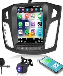 Dash Camera-podofo-Android 13 Car Stereo Radio for Ford Focus 2012-2018 with Wireless CarPlay/Android Auto- 9.7 inch Touch Screen Head Unit