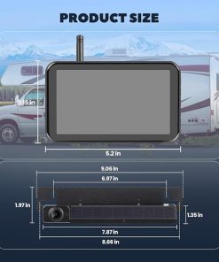 Dash Camera-FAHKNS-Wireless Backup Camera With 5″ Monitor- RV Solar Back Up Camera Systems HD 1080P Monitor With Video Recording 2