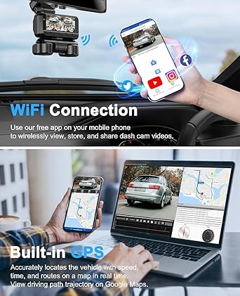 Dash Camera-ZYEIPO-Dash Cam 4 Channel 360° Front Rear Inside DashCam- 4K Full HD Dashcam Car Camera 2 Dash Camera-ZYEIPO-Dash Cam 4 Channel 360° Front Rear Inside DashCam- 4K Full HD Dashcam Car Camera - Image 2