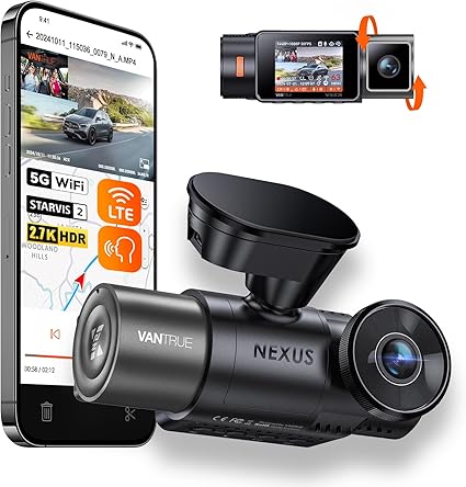 Dash Camera-VANTRUE-Vantrue N2X 2.7K Uber Dash Cam Front and Inside- 5G WiFi Dual Dash Camera for Car with HDR IR Night Vision Dash Camera-VANTRUE-Vantrue N2X 2.7K Uber Dash Cam Front and Inside- 5G WiFi Dual Dash Camera for Car with HDR IR Night Vision