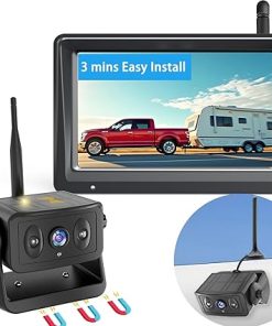 Dash Camera-YEOIZO-Wireless Backup Camera for Trucks & RVs- Solar – Powered – Magnetic