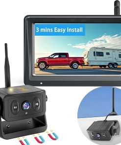 Dash Camera-YEOIZO-Wireless Backup Camera for Trucks & RVs- Solar – Powered – Magnetic