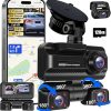 Dash Camera-ZYEIPO-Dash Cam 4 Channel 360° Front Rear Inside DashCam- 4K Full HD Dashcam Car Camera