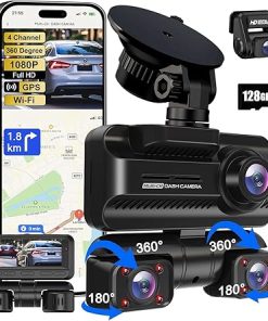 Dash Camera-ZYEIPO-Dash Cam 4 Channel 360° Front Rear Inside DashCam- 4K Full HD Dashcam Car Camera