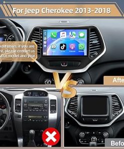 Dash Camera-podofo-Podofo [2+64G] Car Stereo Radio for Jeep Cherokee 2013-2018 with Wireless CarPlay & Android Auto 10.1 Inch Touch Screen Bluetooth Audio with GPS Navigation Mirror Link WiFi RDS AHD Backup Camera 2