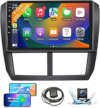 Dash Camera-Leadfan-Leadfan Car Stereo Radio for Subaru Forester Impreza WRX 2008-2012 Wireless CarPlay Android Auto- 9” IPS Touch Screen WiFi GPS Navigation Support Mirror Link BT FM Split Screen Backup Camera SWC Dash Camera-Leadfan-Leadfan Car Stereo Radio for Subaru Forester Impreza WRX 2008-2012 Wireless CarPlay Android Auto- 9'' IPS Touch Screen WiFi GPS Navigation Support Mirror Link BT FM Split Screen Backup Camera SWC