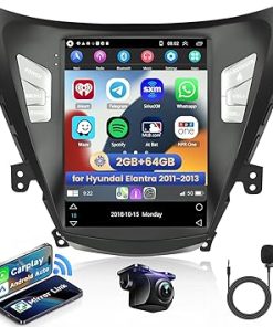 Dash Camera-Hikity-Car Stereo for Hyundai Elantra 2011 2012 2013 with Wireless Apple Carplay Android Auto- 2+64G Android 13 9.7 Inch Touch Screen Car Radio GPS WiFi HiFi BT FM RDS Radio SWC Mirror Link Backup Camera Dash Camera-Hikity-Car Stereo for Hyundai Elantra 2011 2012 2013 with Wireless Apple Carplay Android Auto- 2+64G Android 13 9.7 Inch Touch Screen Car Radio GPS WiFi HiFi BT FM RDS Radio SWC Mirror Link Backup Camera