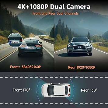 Dash Camera-ecomoment-4K+1080P Dash Cam Front and Rear 3 Dash Camera-ecomoment-4K+1080P Dash Cam Front and Rear - Image 3