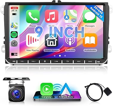 Dash Camera-Rimoody-2G+64G Carplay Car Radio for VW Passat Jetta Tiguan Golf MK5 MK6 T5 EOS Polo- Rimoody Android 13 Car Stereo 9 Inch Touchscreen Android Auto GPS Navigation WiFi Bluetooth FM SWC Backup Camera Dash Camera-Rimoody-2G+64G Carplay Car Radio for VW Passat Jetta Tiguan Golf MK5 MK6 T5 EOS Polo- Rimoody Android 13 Car Stereo 9 Inch Touchscreen Android Auto GPS Navigation WiFi Bluetooth FM SWC Backup Camera