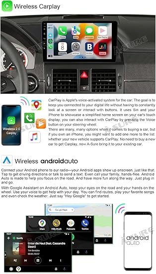 Dash Camera-ASURE-ASURE Car Stereo Radio Upgrade for Benz GLK Class X204 2008-2015-9 inch 4Core 2+32GB Car in-Dash Navigation Head Unit with Carplay Android Auto 1280×800 Touchscreen Video Player 3 Dash Camera-ASURE-ASURE Car Stereo Radio Upgrade for Benz GLK Class X204 2008-2015-9 inch 4Core 2+32GB Car in-Dash Navigation Head Unit with Carplay Android Auto 1280x800 Touchscreen Video Player - Image 3