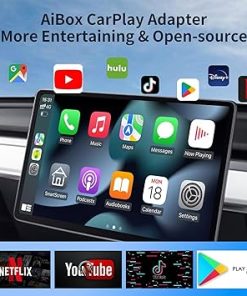 Dash Camera-CINCIRUI-Wireless Carplay Adapter – 4 in 1 Wireless Carplay and Android Auto Adapter Fits Netflix/YouTube/Play Store/Tiktok Carplay Ai Box Streaming Video for OEM Wired CarPlay Android Auto Cars 2