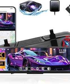 Dash Camera-YKT-YKT 4K Mirror Dash Cam- Rear View Mirror Camera for Car with 2K Camera and 64GB Card