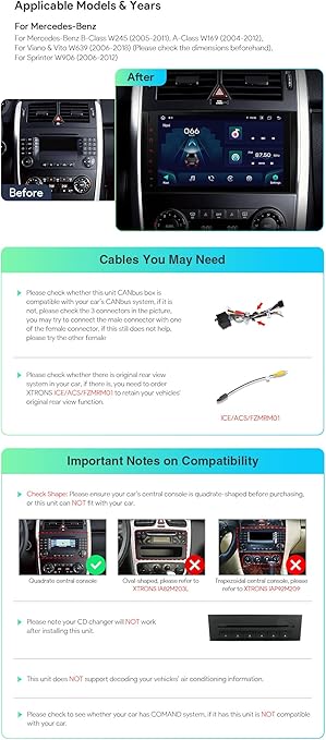 Dash Camera-XTRONS-XTRONS Car Stereo for Mercedes Benz W245 W169 W639- Android 12 Octa Core 4GB+64GB Car Radio 2 Dash Camera-XTRONS-XTRONS Car Stereo for Mercedes Benz W245 W169 W639- Android 12 Octa Core 4GB+64GB Car Radio - Image 2