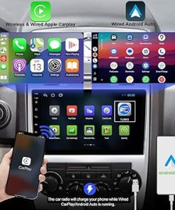 Dash Camera-AUMUME-2+32G Android 12 Double Din Car Stereo for Jeep Chrysler 300C 2004-2011 with 9 Inch Touchscreen Radio Built-in Wireless Carplay/Android Auto/GPS/Bluetooth/FM/AUX-in/SWC/Backup Camera 2