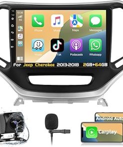 Dash Camera-podofo-Podofo [2+64G] Car Stereo Radio for Jeep Cherokee 2013-2018 with Wireless CarPlay & Android Auto 10.1 Inch Touch Screen Bluetooth Audio with GPS Navigation Mirror Link WiFi RDS AHD Backup Camera