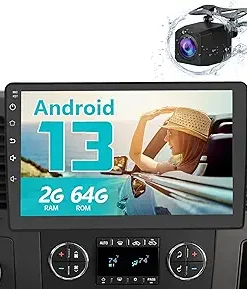 Dash Camera-EagleNav-Android 13 [2GB+64GB] Car Radio Stereo Compatible for Chevy Chevrolet Silverado Tahoe Equinox GMC Sierra Yukon with Wireless CarPlay Android Auto/Reverse Camera
