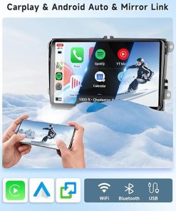 Dash Camera-Rimoody-Rimoody 2+64G Android Car Stereo for VW Passat Jetta Tiguan Golf MK5 MK6 T5 EOS Polo- 9” Touchscreen 2