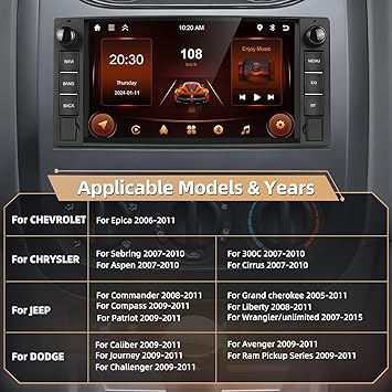 Dash Camera-podofo-Podofo 2+64G Wireless Apple CarPlay Car Stereo Radio for Jeep Wrangler JK Dodge Chevrolet RAM 1500 Android 7″ Touchscreen Audio with WiFi- GPS Navi 2 Dash Camera-podofo-Podofo 2+64G Wireless Apple CarPlay Car Stereo Radio for Jeep Wrangler JK Dodge Chevrolet RAM 1500 Android 7" Touchscreen Audio with WiFi- GPS Navi - Image 2