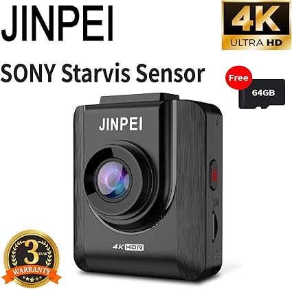 Dash Camera-Jinpei-4K Front Dash Cam 64GB Included- Car Dashboard Camera Recorder with UHD 2160P 2 Dash Camera-Jinpei-4K Front Dash Cam 64GB Included- Car Dashboard Camera Recorder with UHD 2160P - Image 2