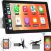Dash Camera-ABSOSO-Single Din Wireless CarPlay Stereo – 10.1 Inch Rotatable Wireless Android Auto Touch Screen – Bluetooth Android Car Radio with Mirrorlink GPS Tracking WiFi Dual USB AM FM Backup Camera Input 2G+64G