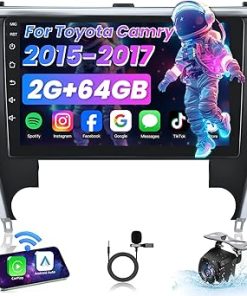 Dash Camera-Fortdows-64G Upgrade Car Radio for Toyota Camry 2015-2017: 10.1″ 1280 * 800 Touchscreen Head Unit Stereo Wireless Carplay Android Auto Backup Camera Bluetooth Mirror Link GPS 5G WiFi SWC FM DSP