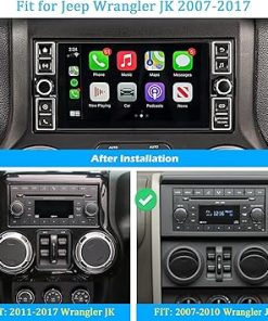 Dash Camera-simpnavi-7inch OEM Style Android Car Stereo Radio for Jeep Wrangler JK 2007-2017 Support Wireless CarPlay Android Auto Touch Screen GPS Navigation WiFi Backup Camera 2