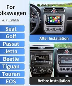 Dash Camera-GYVCBREU-Car Radio for VW Volkswagen Seat Golf Passat Jetta Beetle Tiguan Touran EOS 7″ Touchscreen Bluetooth Stereo with Apple CarPlay Android Auto GPS Navigation WiFi FM Backup Camera 2