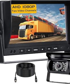 Dash Camera-Lcsiuco-RV Backup Camera- HD 1080P Rear Cam Reverse Back up Camera System with 7 Inch Monitor for RV Truck Trailer Pickup SUV Camper Jeep Car