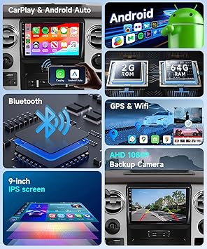 Dash Camera-podofo-2G 64G Android Car Stereo for Ford F150 2008-2014 Radio with Wireless CarPlay Android Auto- Podofo 9 inch HD IPS Touch Screen Bluetooth Car Radio with GPS WiFi EQ 28UIs SWC Backup Camera 3 Dash Camera-podofo-2G 64G Android Car Stereo for Ford F150 2008-2014 Radio with Wireless CarPlay Android Auto- Podofo 9 inch HD IPS Touch Screen Bluetooth Car Radio with GPS WiFi EQ 28UIs SWC Backup Camera - Image 3
