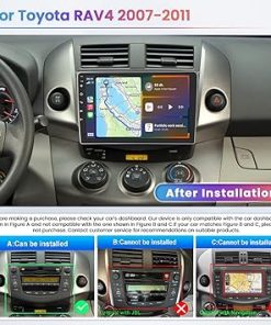 Dash Camera-Hikity-Hikity 2+64GB for Toyota RAV4 2007-2011 Android 13 Car Stereo- 9 Inch Touchscreen Car Radio with Apple Carplay Android Auto HiFi GPS Bluetooth Backup Camera Audio/Video Output 2