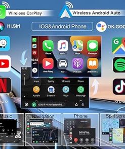 Dash Camera-SCUMAXCON-SCUMAXCON DZT4A10 10″ Android 13 8-Core 2K Touchscreen Wireless CarPlay Android Auto Car Radio Stereo Bluetooth WiFi USB GPS DSP Universal Multimedia Video Player GPS Navigation 2