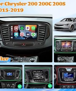 Dash Camera-Roinvou-Roinvou 2+64G Radio for Chrysler 200 200C 200S 2015-2019 Android 13 Car Stereo Wireless Carplay- 9 inch Touch Screen for Chrysler Android Auto Bluetooth GPS WiFi FM RDS Mirror Link 28UI 2