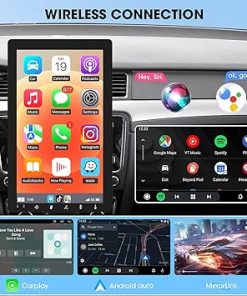 Dash Camera-ABSOSO-Single Din Wireless CarPlay Stereo – 10.1 Inch Rotatable Wireless Android Auto Touch Screen – Bluetooth Android Car Radio with Mirrorlink GPS Tracking WiFi Dual USB AM FM Backup Camera Input 2G+64G 2