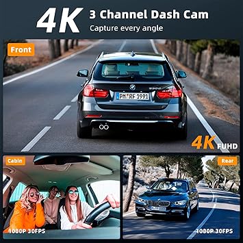 Dash Camera-YEECORE-Real 4K 3 Channel Dash Cam- STARVIS 2 Sersor 2 Dash Camera-YEECORE-Real 4K 3 Channel Dash Cam- STARVIS 2 Sersor - Image 2