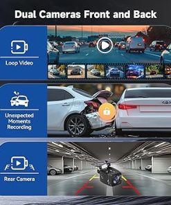 Dash Camera-wellqual-2.5K Mirror Dash Cam Backup with Carplay & Android Auto- 10″ Smart Touch Screen with Rear View Mirror Camera for Car 2