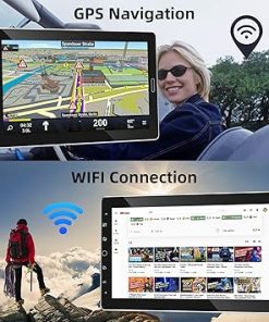 Dash Camera-Rimoody-10.1 Inch Android 13 Single Din Car Stereo Detachable Touchscreen- Rimoody 1 din Car Radio with Bluetooth GPS WiFi FM Mirror Link USB + Backup Camera 2