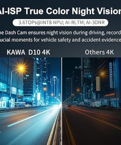 Dash Camera-KAWA-KAWA 4K Dash Cam Front Rear- AI-ISP Night Vision 2