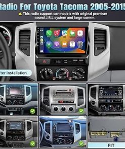 Dash Camera-Naifay-Naifay Car Radio Stereo for Toyota Tacoma 2005 2006 2007 2008 2009 2010 2011 2012 2013 2014 2015- 9 Inch IPS Touch Screen for Tacoma Car Radio Bluetooth Wireless Carplay Android Auto GPS WiFi Camera 2