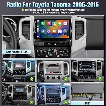 Dash Camera-Naifay-Naifay Car Radio Stereo for Toyota Tacoma 2005 2006 2007 2008 2009 2010 2011 2012 2013 2014 2015- 9 Inch IPS Touch Screen for Tacoma Car Radio Bluetooth Wireless Carplay Android Auto GPS WiFi Camera 2 Dash Camera-Naifay-Naifay Car Radio Stereo for Toyota Tacoma 2005 2006 2007 2008 2009 2010 2011 2012 2013 2014 2015- 9 Inch IPS Touch Screen for Tacoma Car Radio Bluetooth Wireless Carplay Android Auto GPS WiFi Camera - Image 2