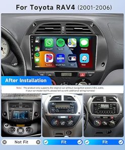 Dash Camera-METEESER-[6+128G] 8Core Car Stereo for Toyota RAV4 2001-2006 Wireless Carplay Android Auto-9 inch 1280 * 720P IPS Touch Screen Radio 2