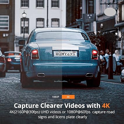 Dash Camera-Kingslim-Kingslim D5 4K Dash Cam with Built-in WiFi GPS- UHD 2160P Dash Camera for Cars with 170° FOV Sony Night Vision Motion Detection Dashboard Recorder 2 Dash Camera-Kingslim-Kingslim D5 4K Dash Cam with Built-in WiFi GPS- UHD 2160P Dash Camera for Cars with 170° FOV Sony Night Vision Motion Detection Dashboard Recorder - Image 2