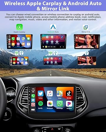Dash Camera-podofo-Podofo【Upgrade 8Core 4G+64G】 Car Stereo for Jeep Compass 2017-2020 with Wireless Carplay & Android Auto- 10.1″ IPS Touchscreen Car Radio with Bluetooth/GPS/WiFi/SWC/FM&RDS Radio+AHD Backup Camera+MIC 3 Dash Camera-podofo-Podofo【Upgrade 8Core 4G+64G】 Car Stereo for Jeep Compass 2017-2020 with Wireless Carplay & Android Auto- 10.1" IPS Touchscreen Car Radio with Bluetooth/GPS/WiFi/SWC/FM&RDS Radio+AHD Backup Camera+MIC - Image 3