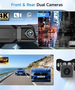 Dash Camera-Hodozzy-4K Mirror Dash Cam Front and Rear-9.66 Inch Rear View Mirror Camera with ADAS 2