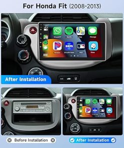Dash Camera-METEESER-8Core 4+64G Car Stereo for Honda Fit 2008-2013 Wireless Carplay Android Auto-10.1 inch 1280 * 720P IPS Touch Screen Radio 2