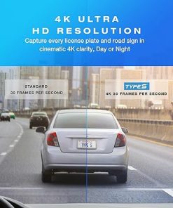 Dash Camera-TYPE S TOURING ITEMS-Type S S401 4K Smart Dash Cam with Integrated GPS Map- Wi-Fi App Control 2